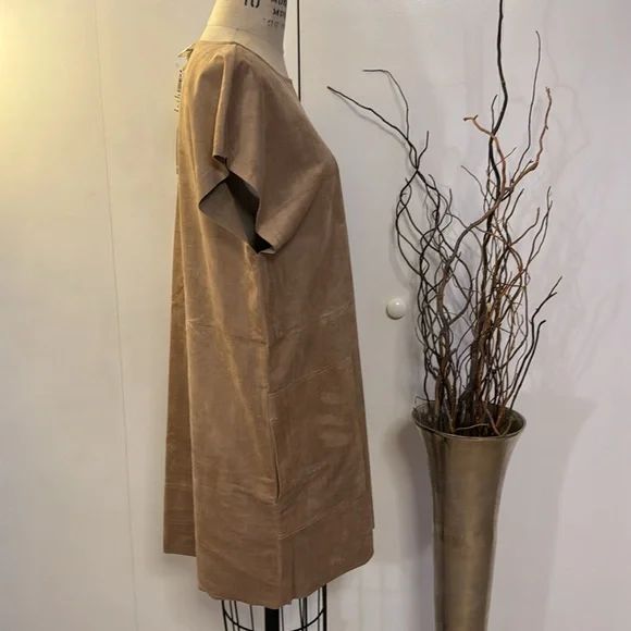 Wilfred Free Nori dress in camel - cap sleeve midi - Picture 9 of 9